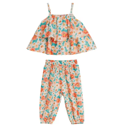Floral Ruffle Kids Jumpsuit