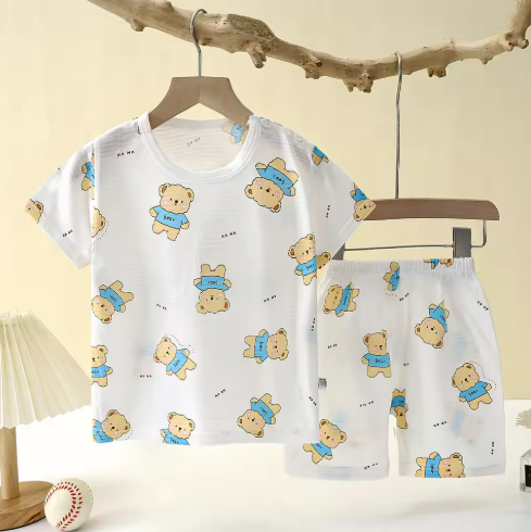 Children's Bear Print Pajama Set