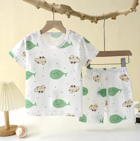 Children's Bear Print Pajama Set