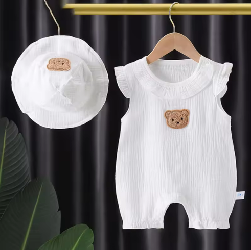 Baby Romper and Hat Set