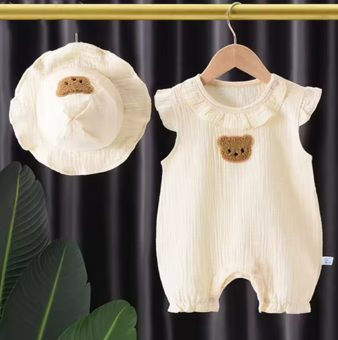Baby Romper and Hat Set