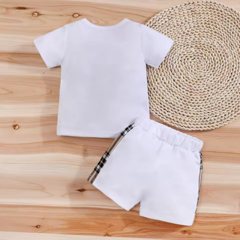 Kids' Bear Patch T-Shirt and Shorts Set