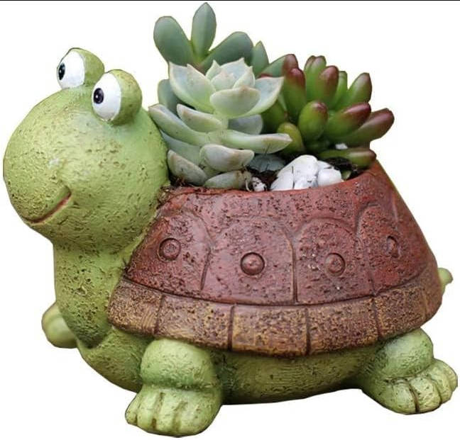 Plant Pot Flowerpot Animal Garden Pots Resin Succulent Pots Planter Bonsai Plant Holder for Home Office Desk Mini Ornament