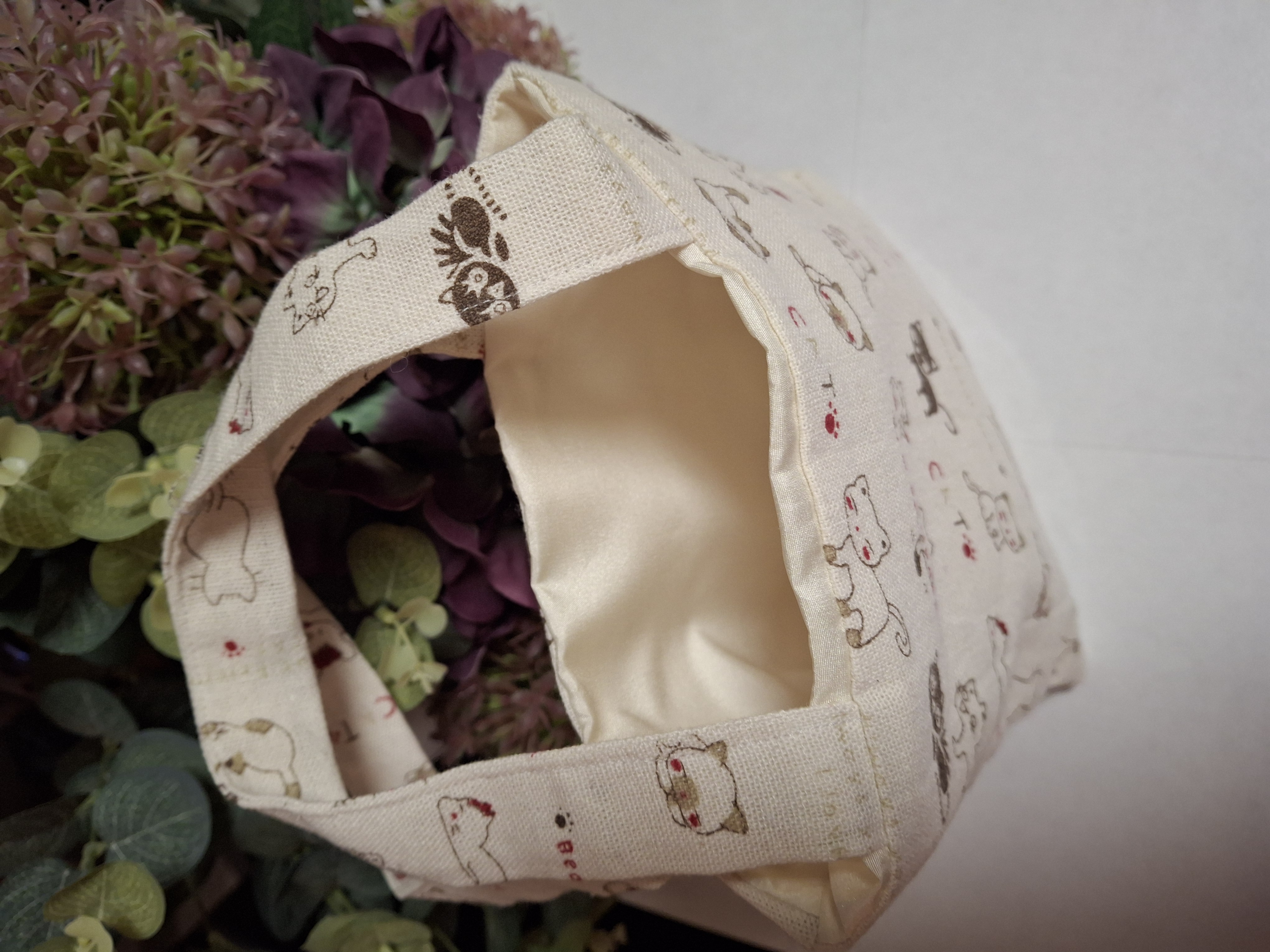 Bolsa de tecido floral