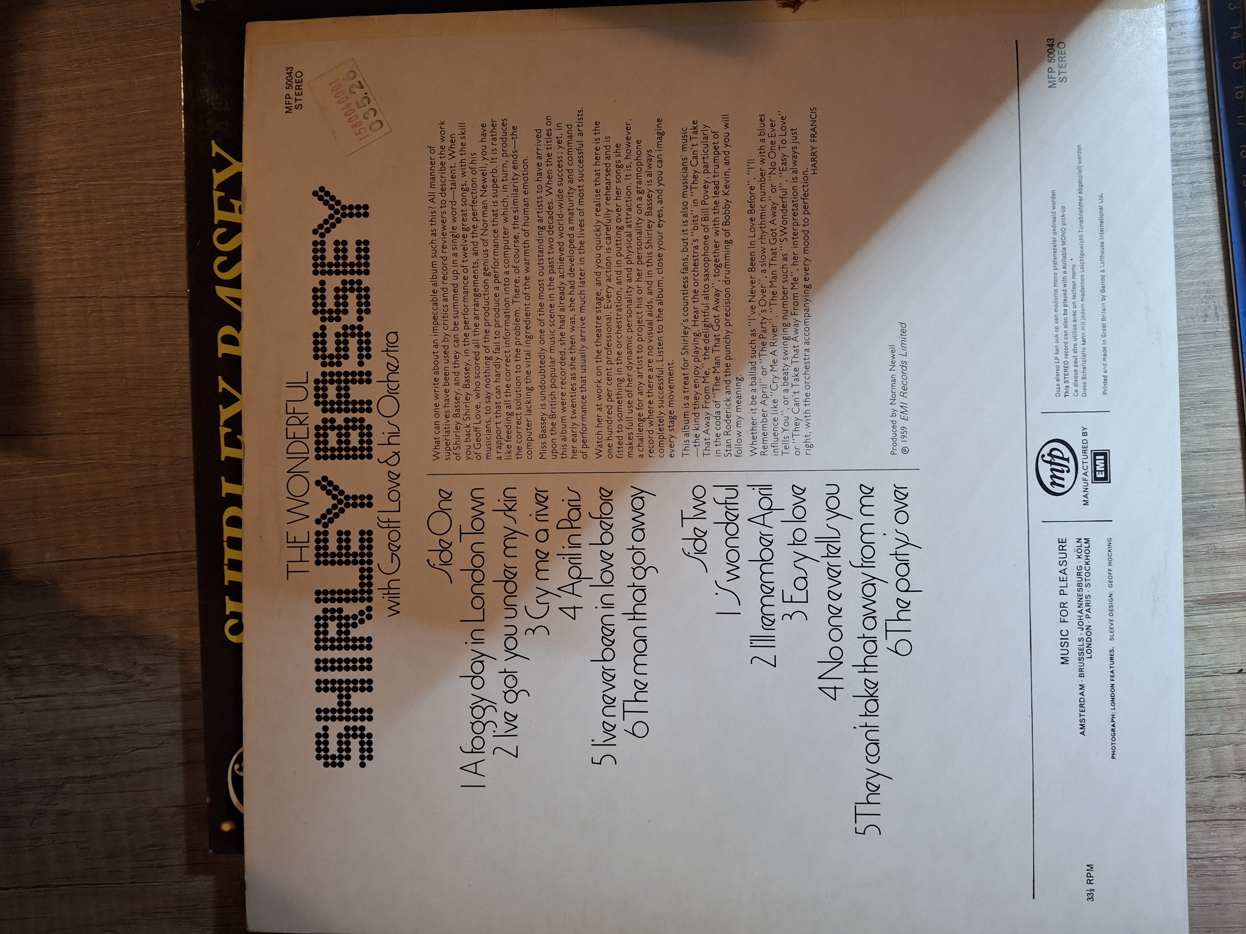 Shirley Bassey - Vinyl Record