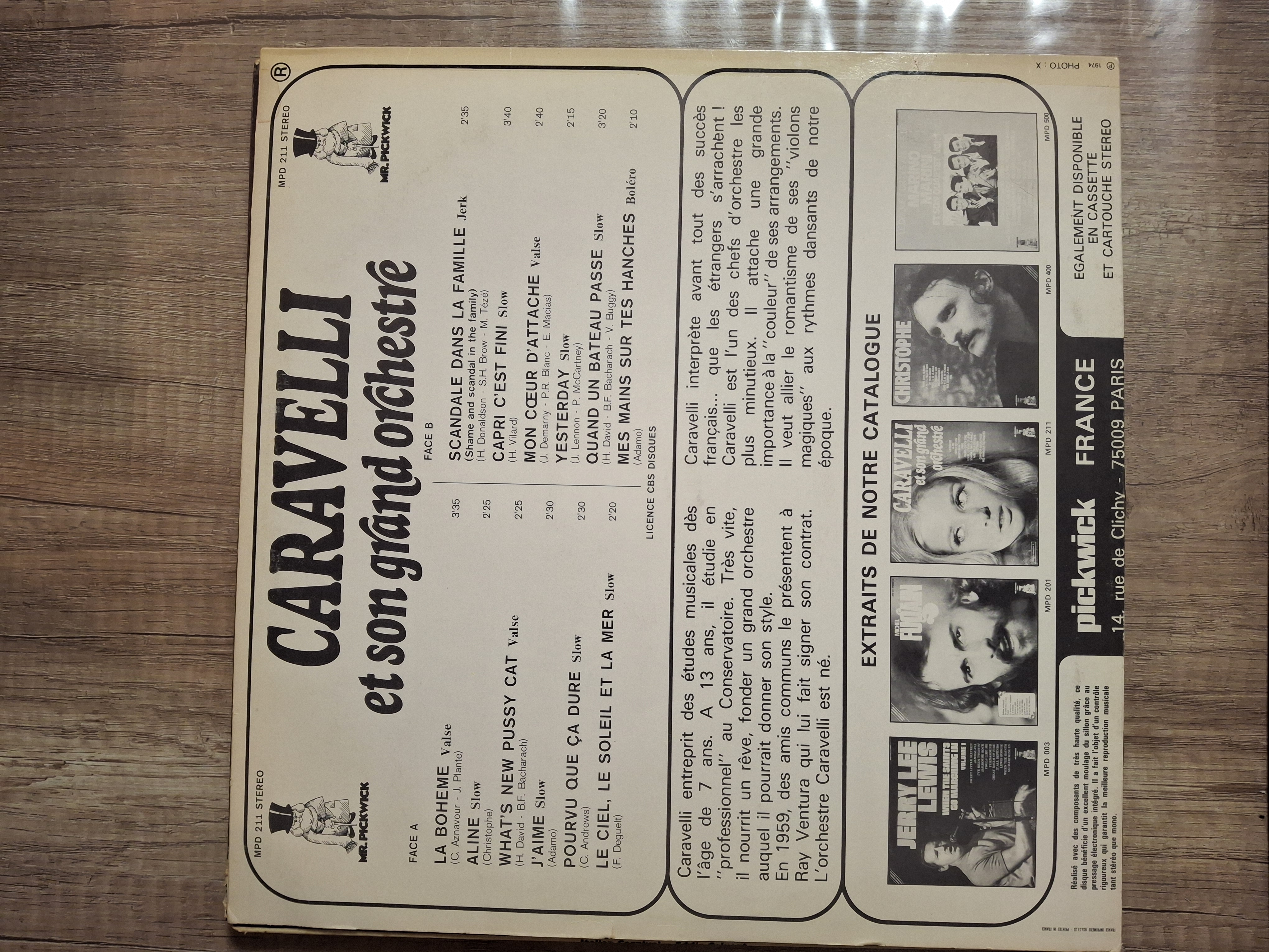 Caravelli et son Grand Orchestre Vinyl Record