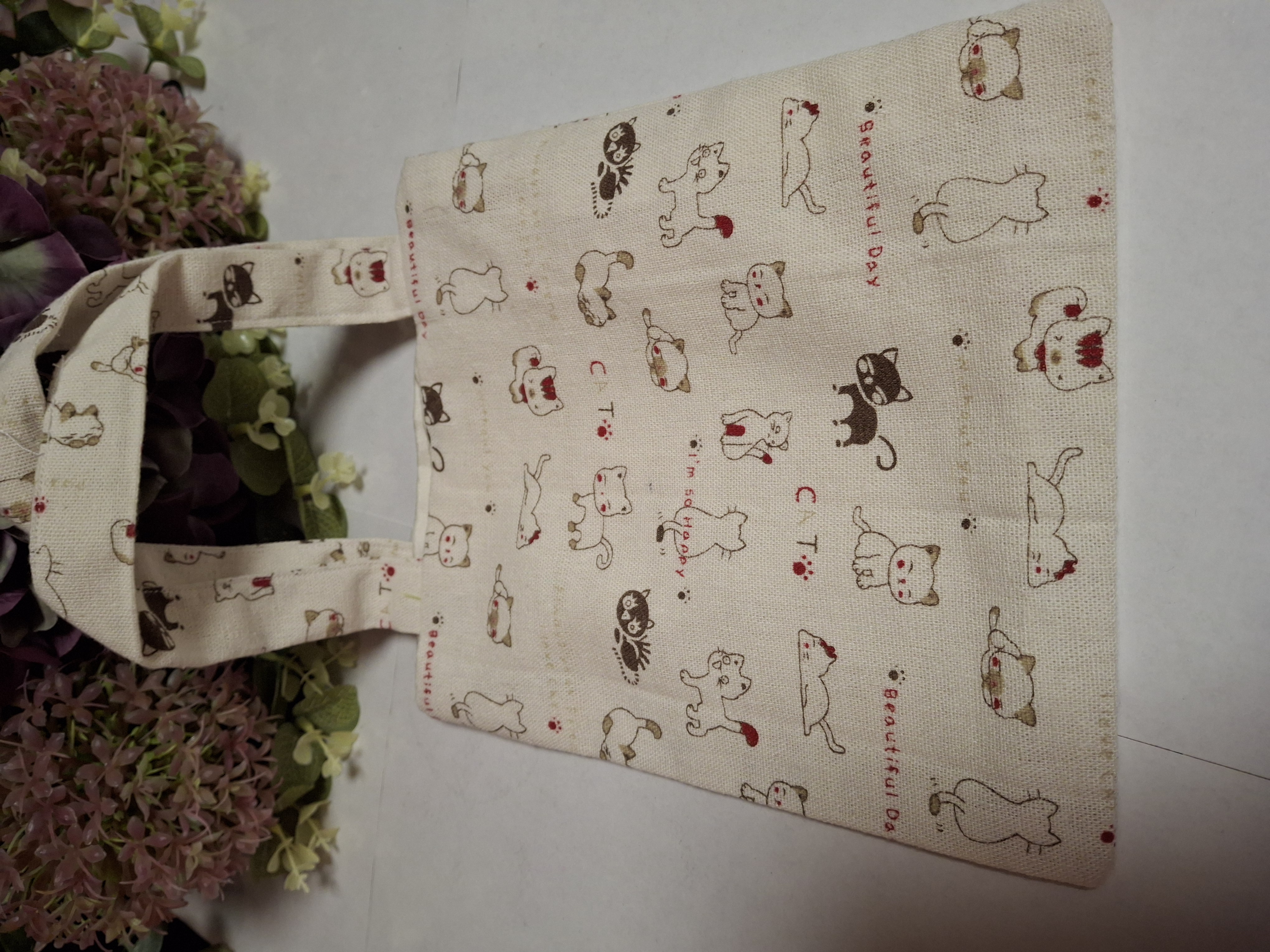 Bolsa de tecido floral