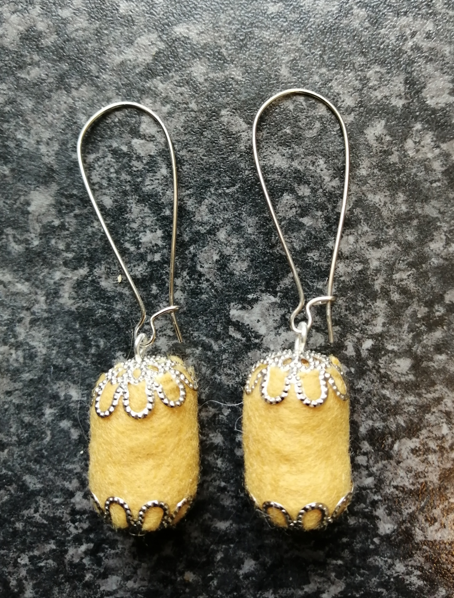 Handmade Denim Earrings