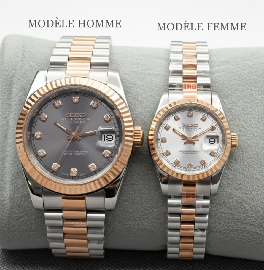 SEIKO MOD LADY DATEJUST | OR CADRAN VERT OLIVE