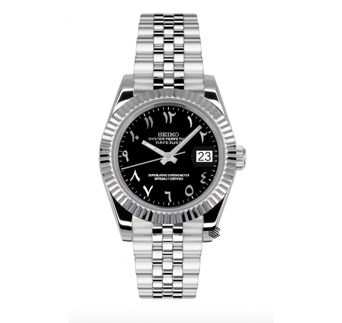 SEIKO MOD DATEJUST | ARABIC NOIR