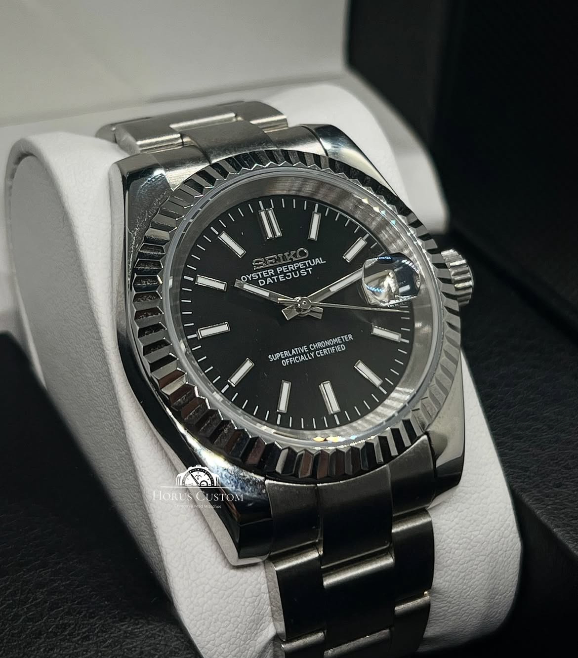 SEIKO MOD DATEJUST | NOIR 