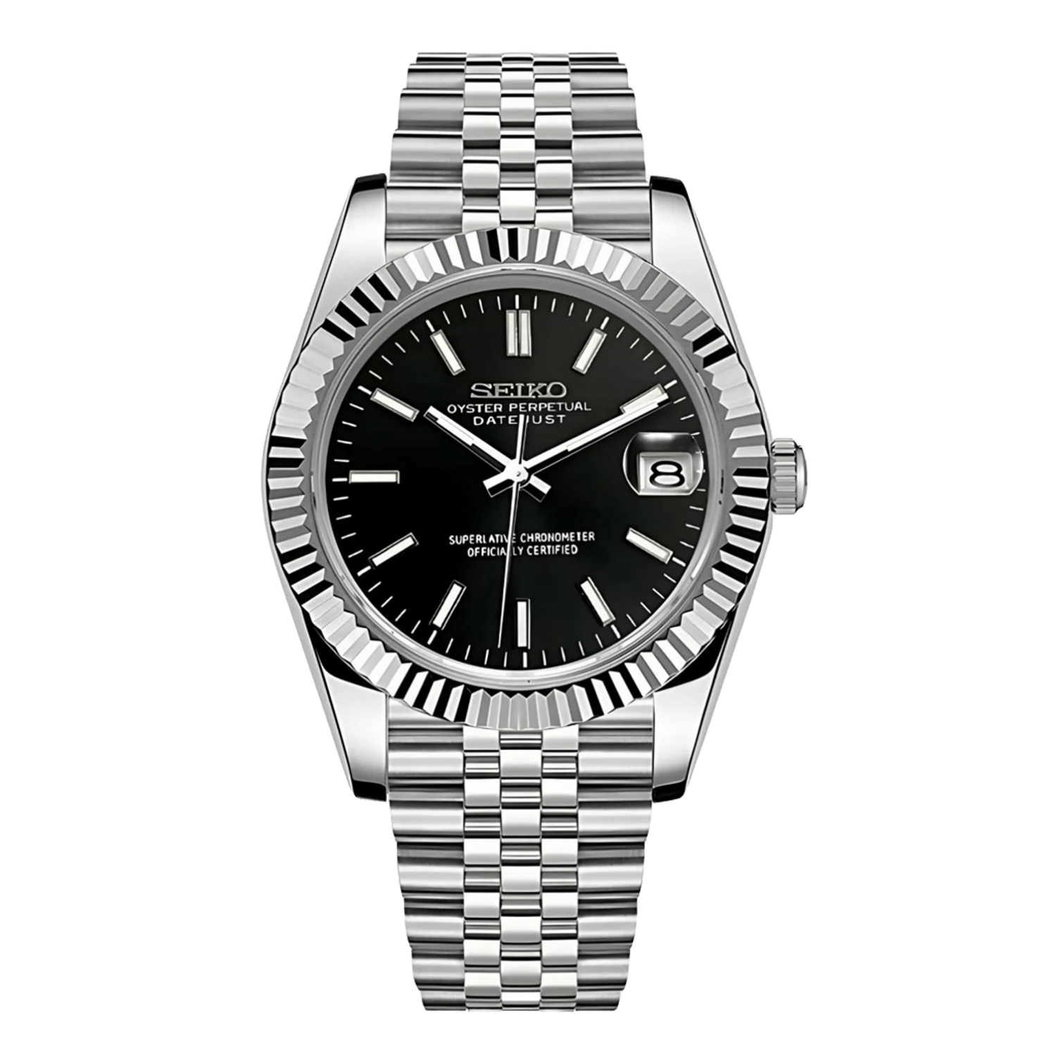 SEIKO MOD DATEJUST | NOIR 