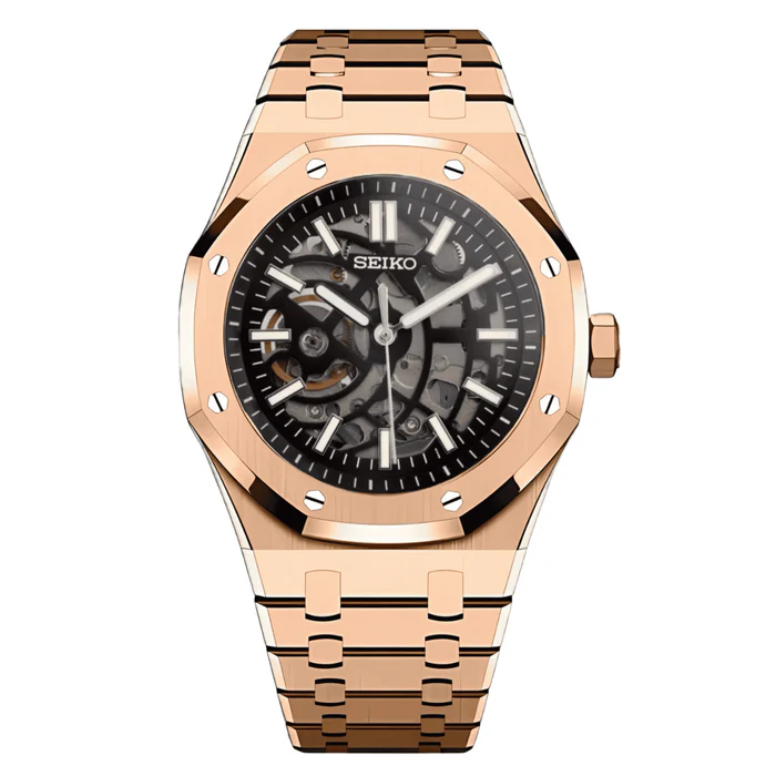 SEIKO MOD ROYAL OAK | SKELETON OR ROSE