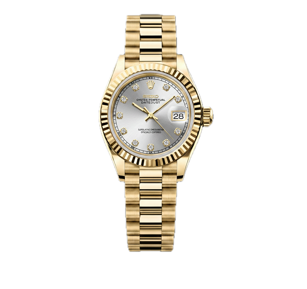 SEIKO MOD LADY DATEJUST | OR CADRAN GRIS