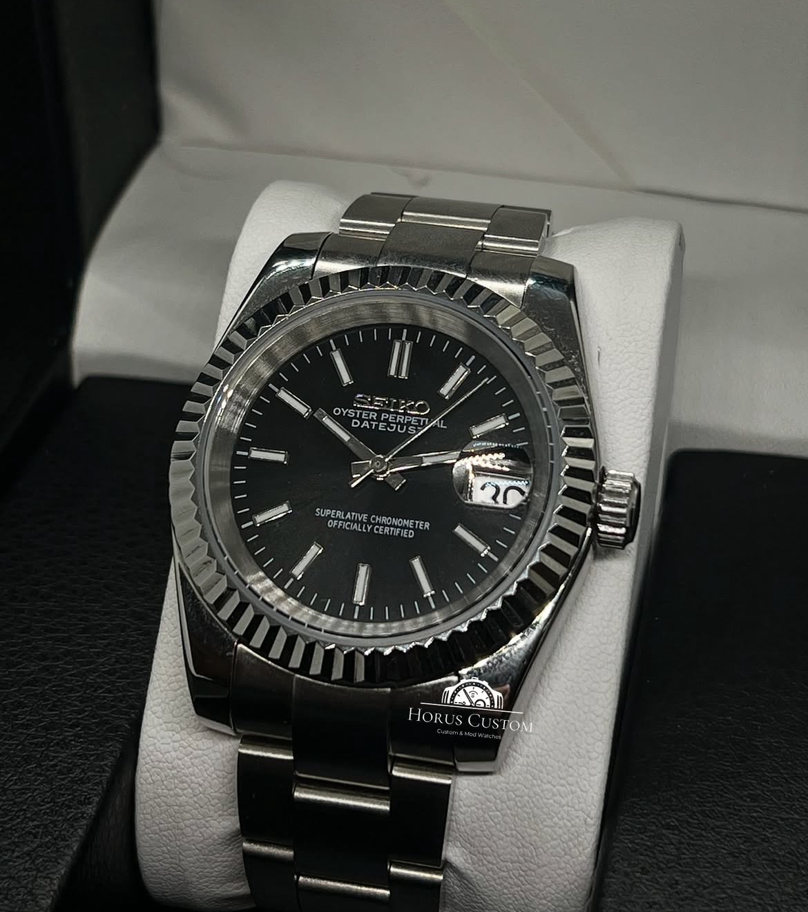 SEIKO MOD DATEJUST | NOIR 