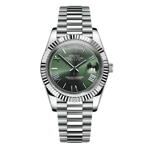 SEIKO MOD DAY DATE | VERT OLIVE