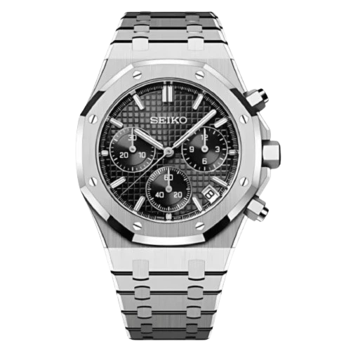 SEIKO MOD ROYAL OAK | CHRONOS NOIR