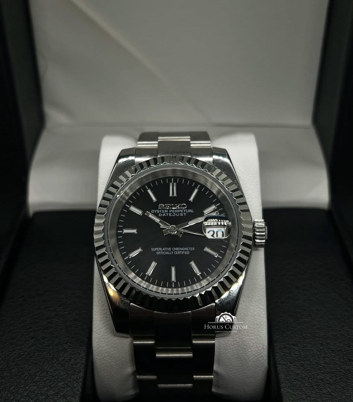 SEIKO MOD DATEJUST | NOIR 