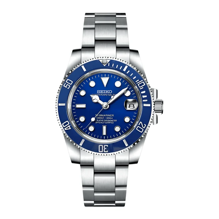 SEIKO MOD SUBMARINER | BLEU