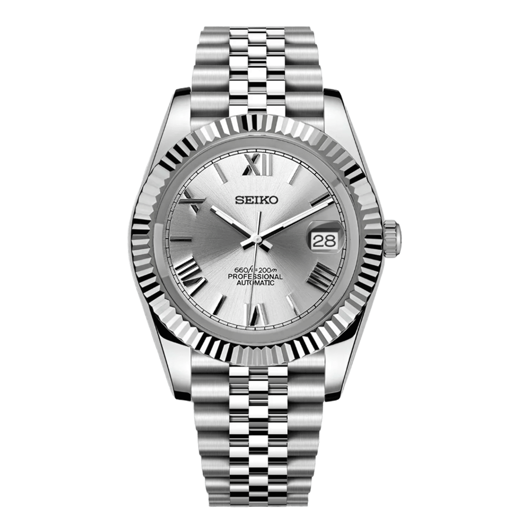 SEIKO MOD DATEJUST | GRIS ROMAIN