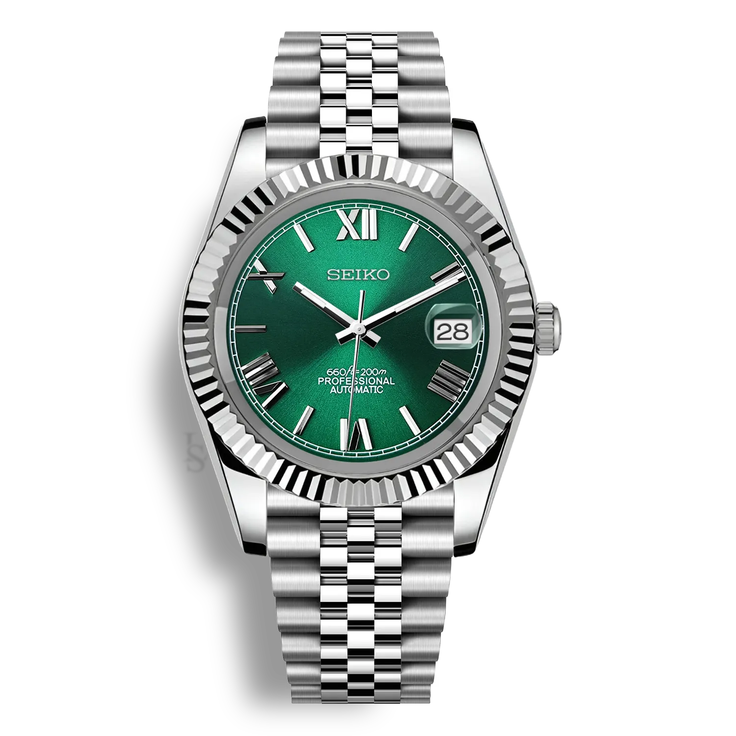 SEIKO MOD DATEJUST | VERT ROMAIN