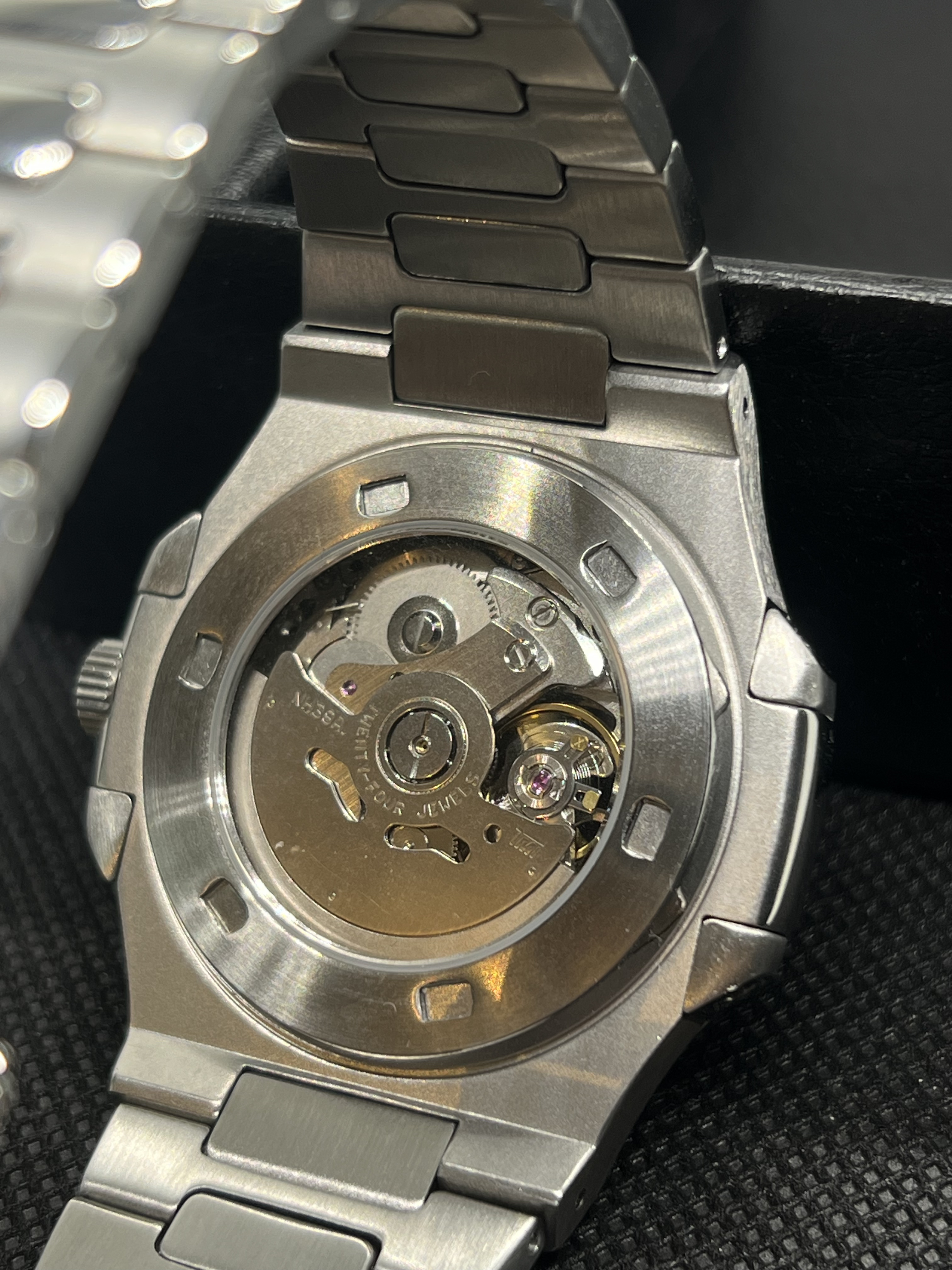 SEIKO MOD NAUTILUS | BLEU SKELETON OPEN HEART