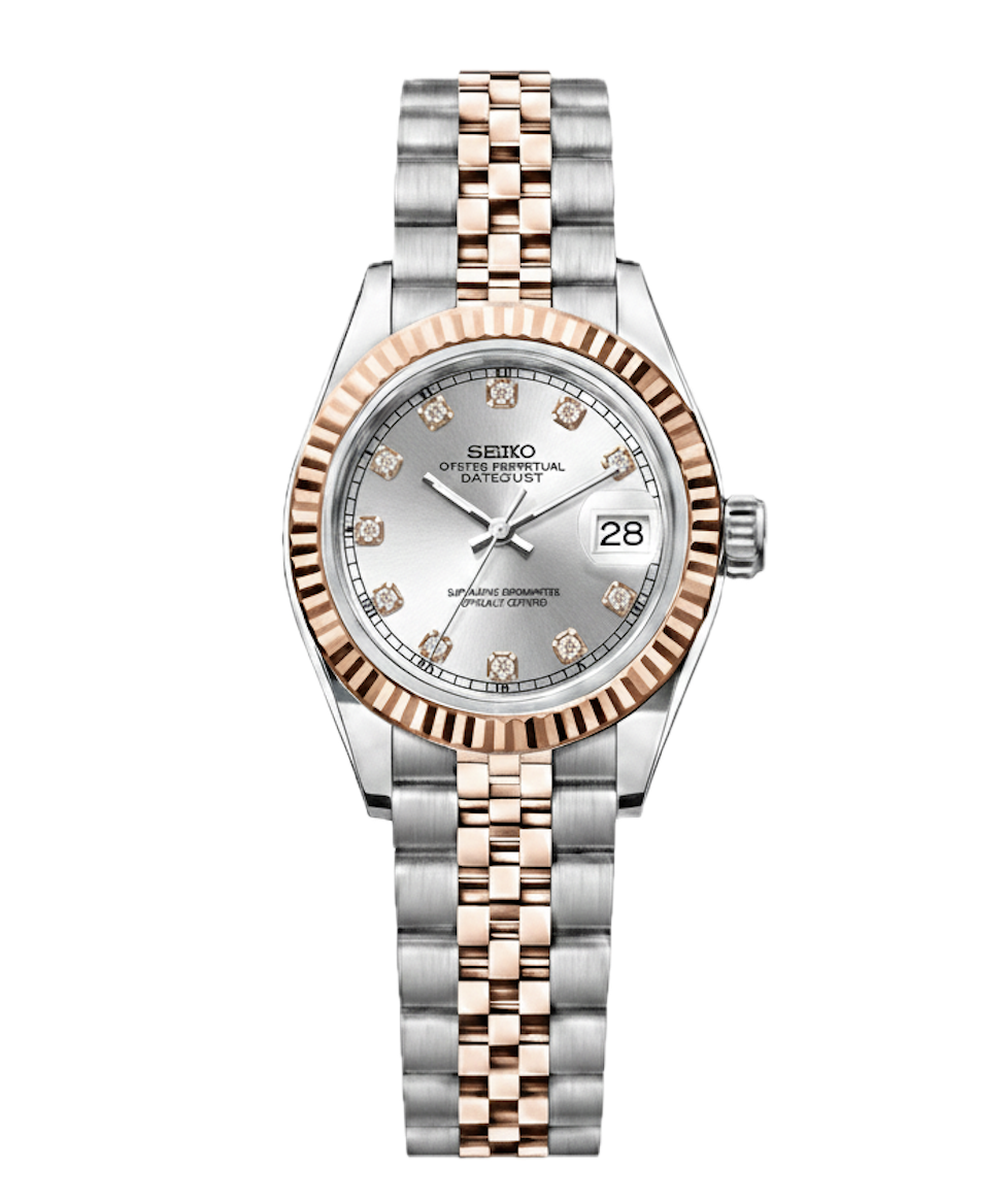 SEIKO MOD LADY DATEJUST | PLATINE ROSE GOLD