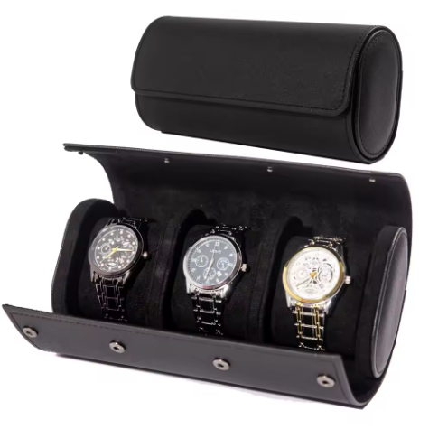 ECRIN EN CUIR NOIR - TROIS PLACES