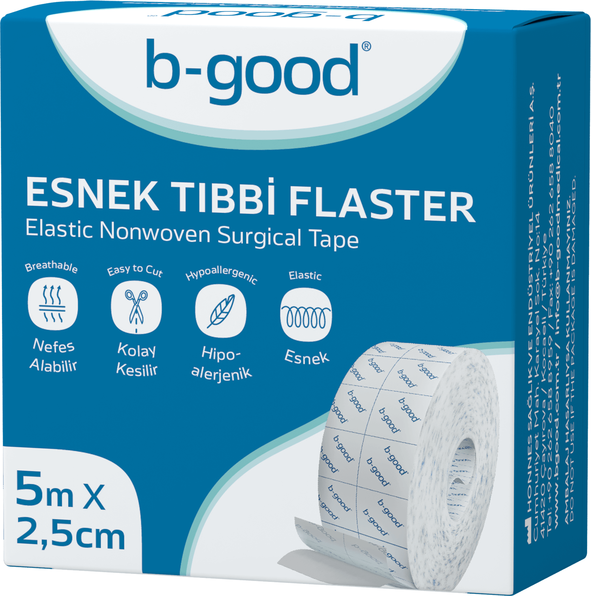 b-good Elastic Nonwoven Surgical Tape 5m x 2,5cm