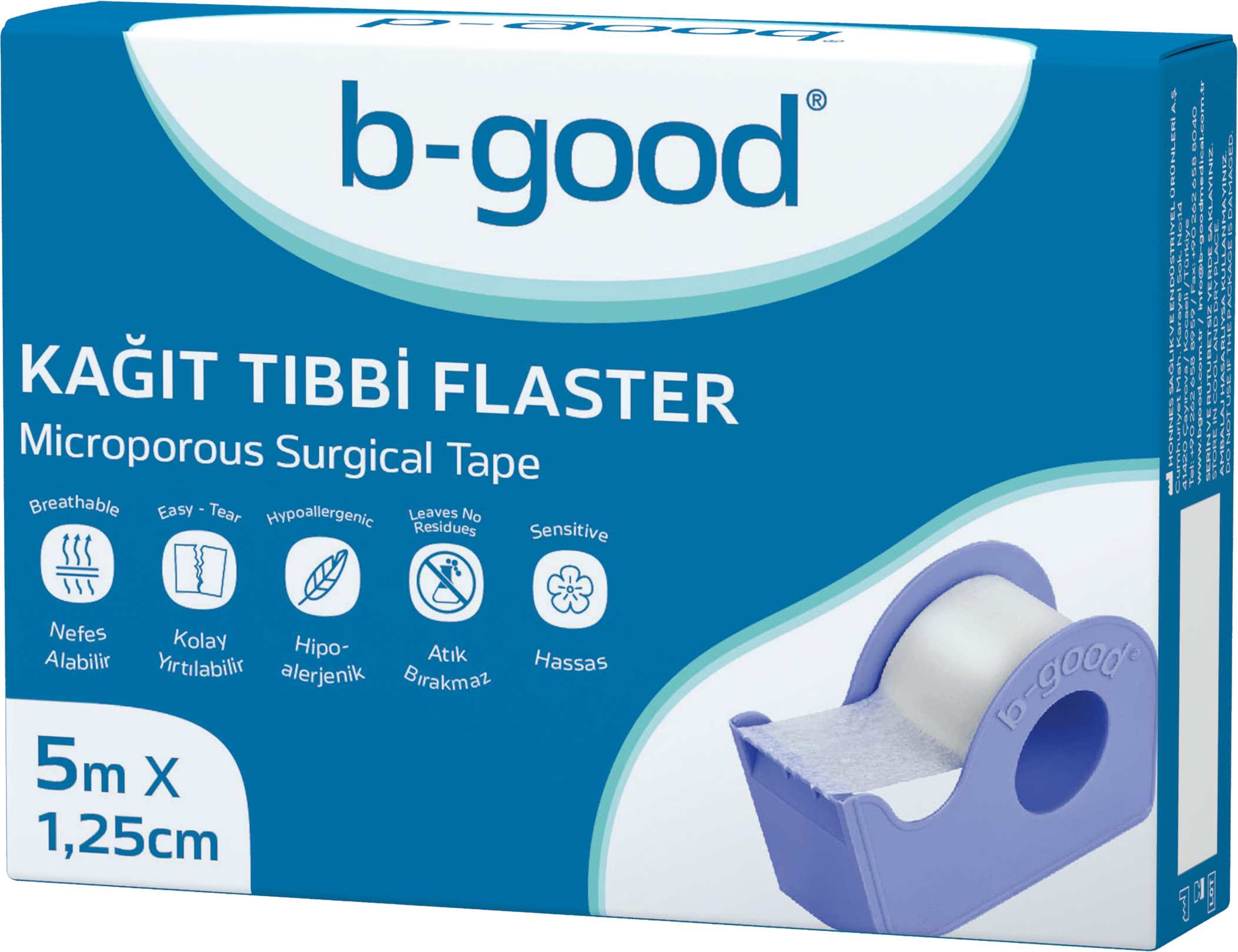 b-good Микропористый хирургический пластырь 5 м x 1,25 см