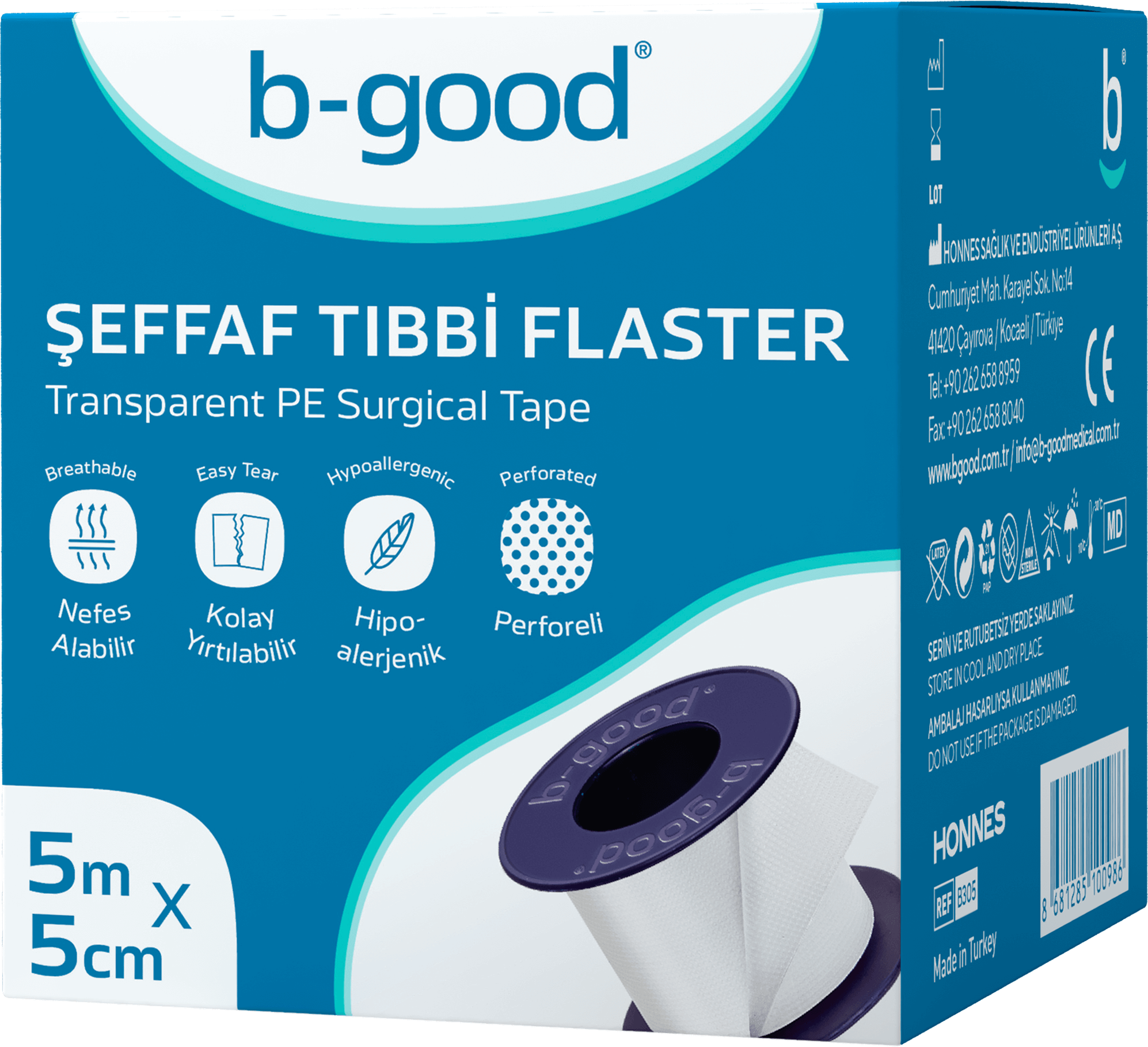 b-good Прозрачный хирургический пластырь 5 м x 5 см