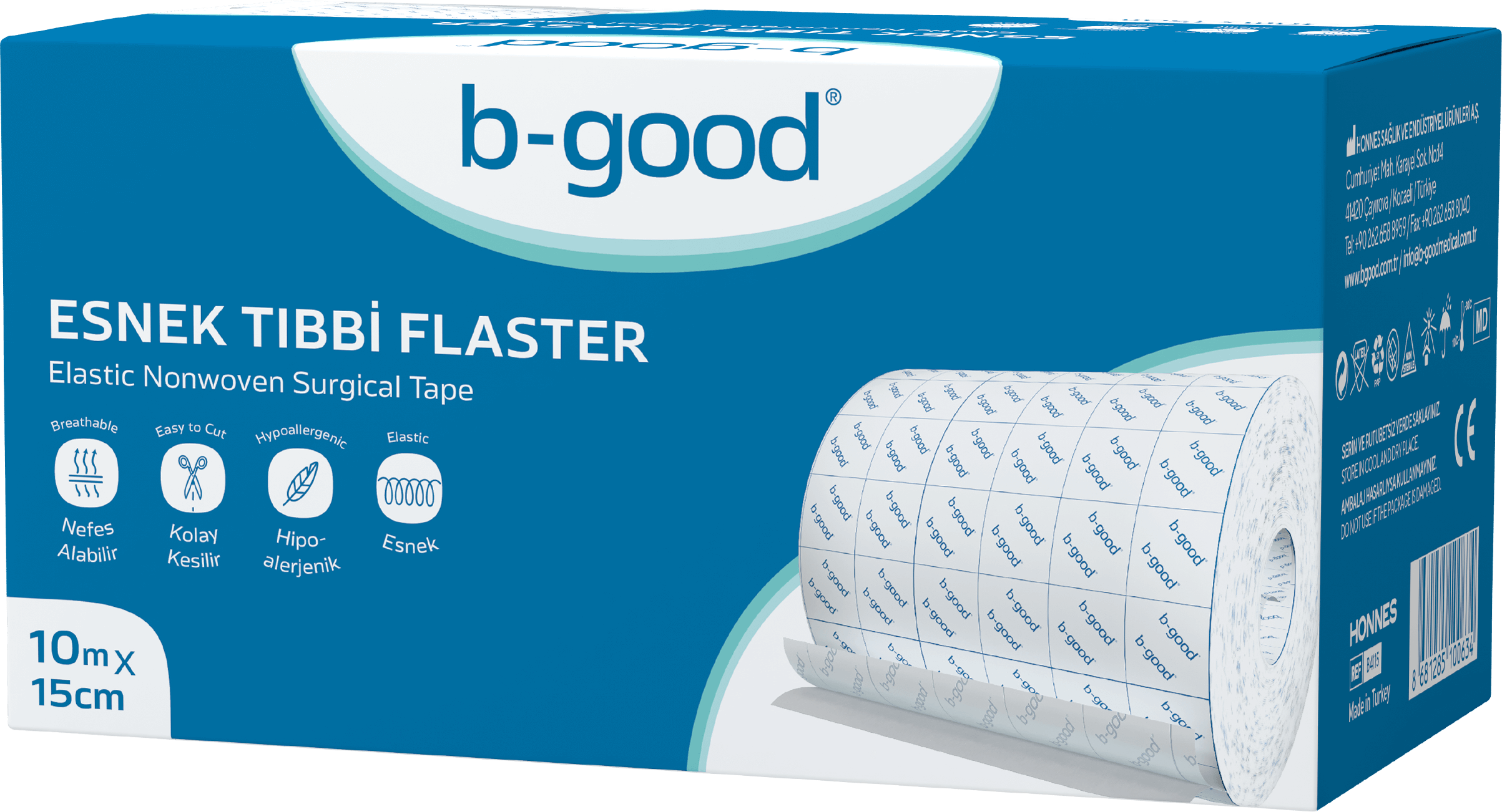 b-good Эластичный хирургический пластырь из нетканого материала 10 м x 15 см