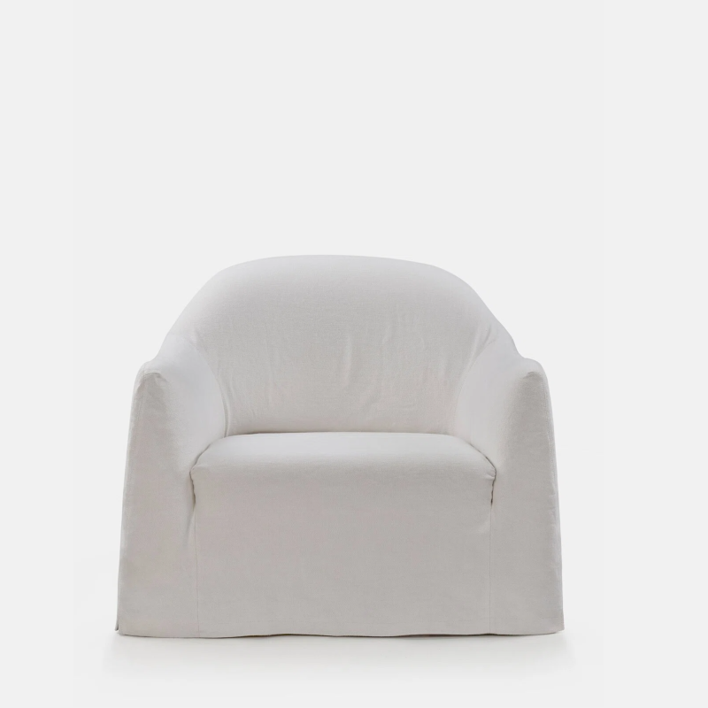 Lyon Linen Slipcovered Accent Armchair 