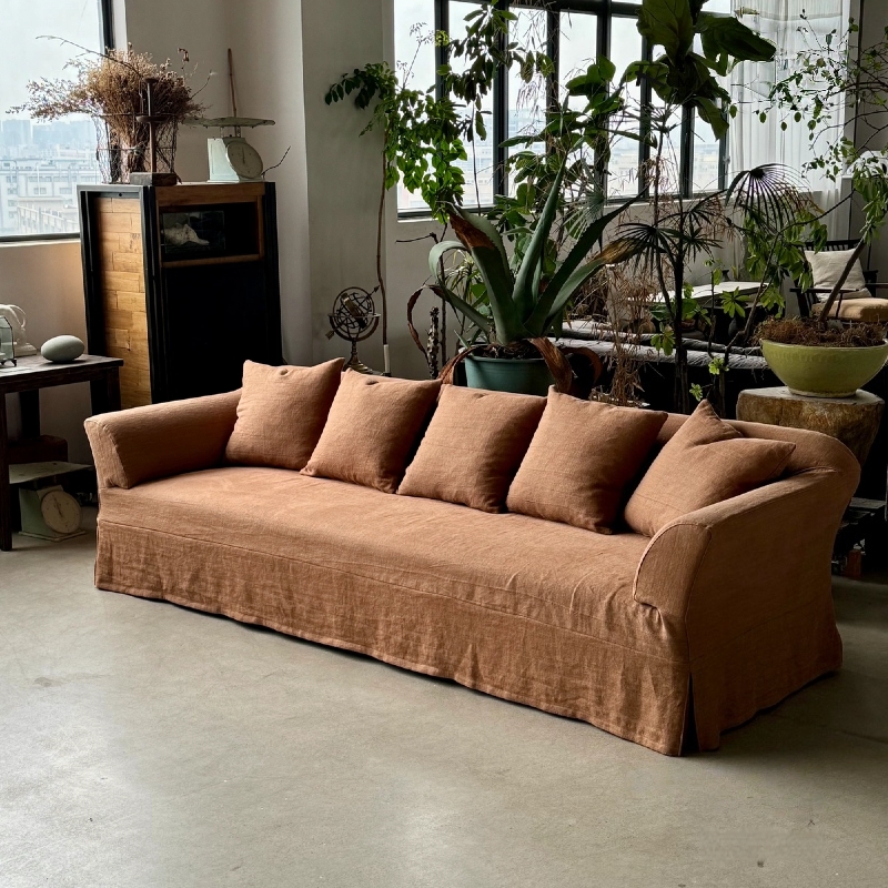 Ghent Premium Linen Slipcovered Sofa Couch