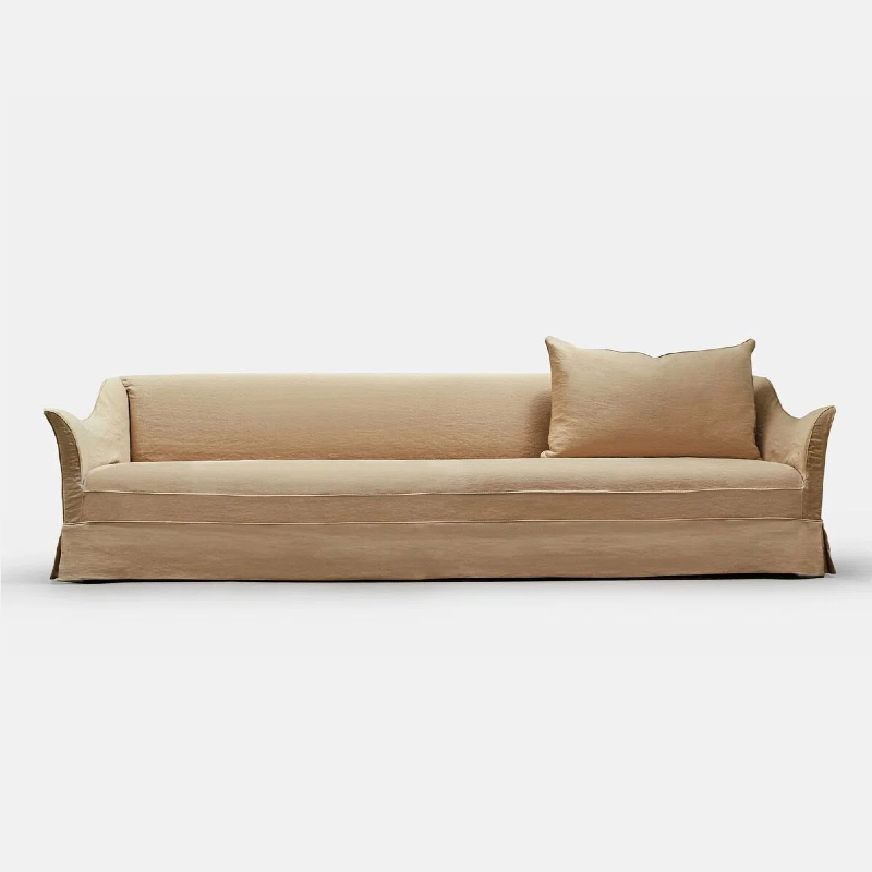 Giselle Modern antique Linen Slipcover Sofa Couch