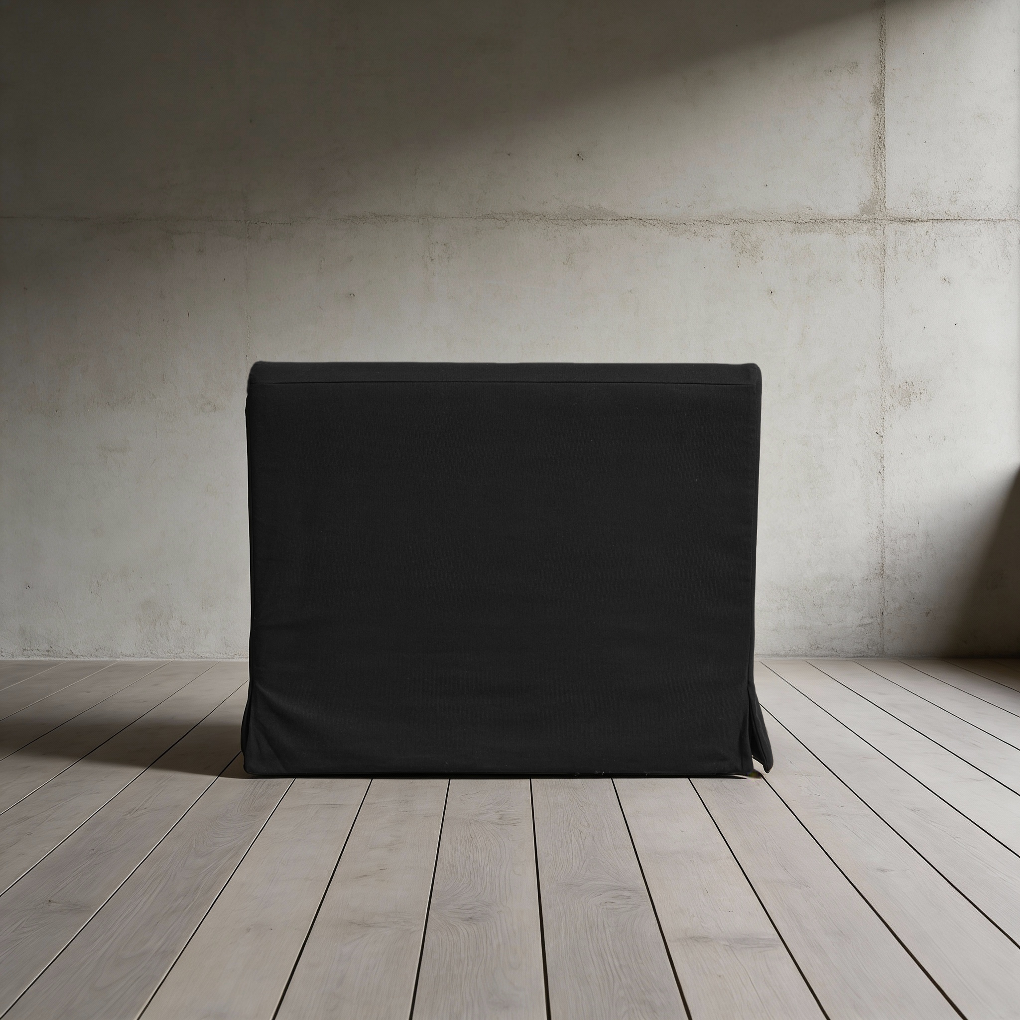 Campbell Slipcover Armchair XL in Linen Fabric Halo-13 Black 