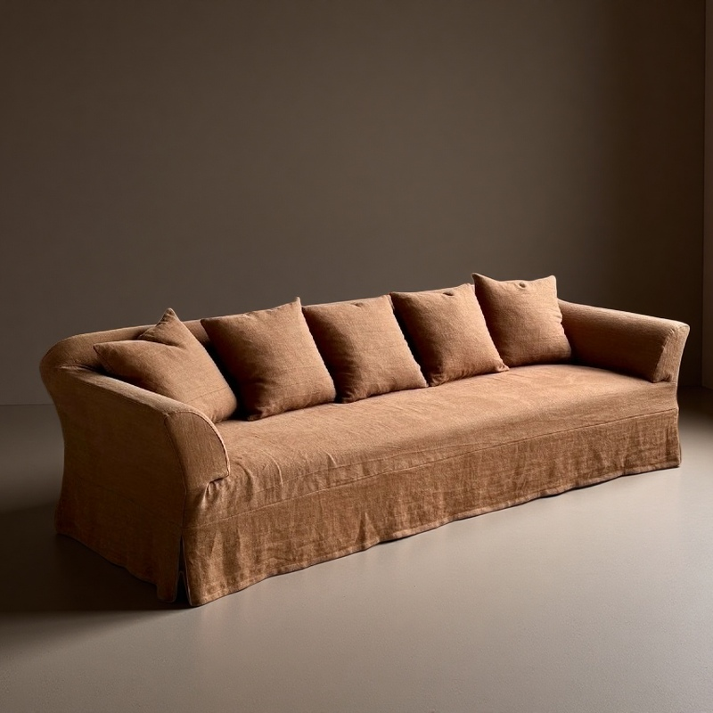 Ghent Premium Linen Slipcovered Sofa Couch
