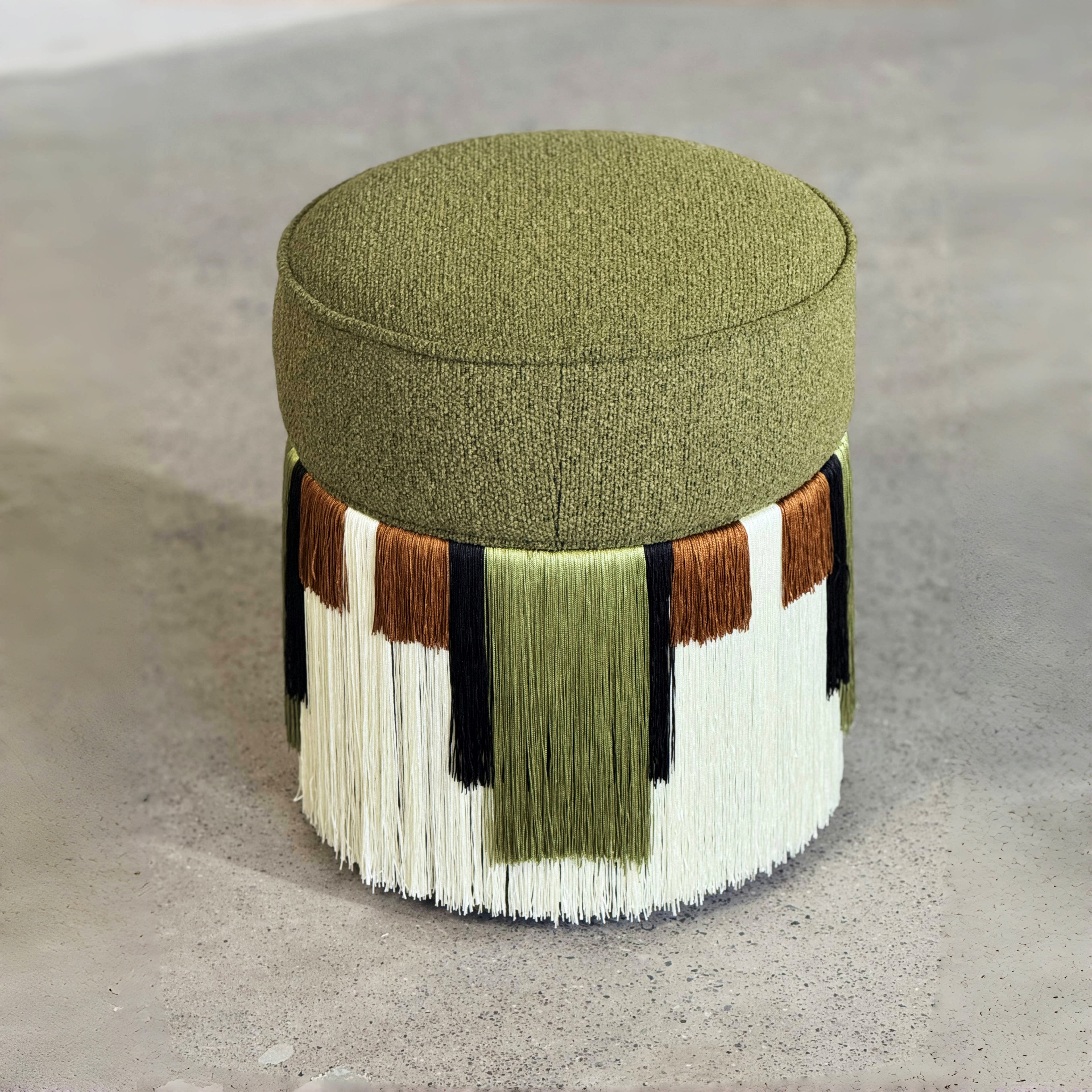 Tassel Ottoman| Handcrafted Decorative Footrest & Accent Stool