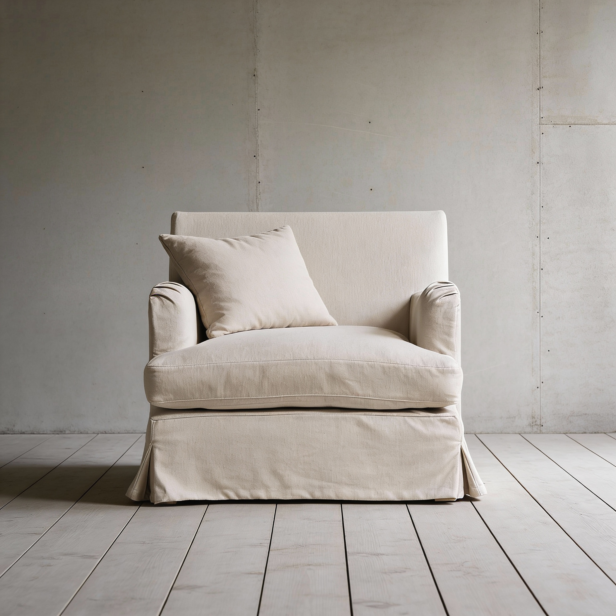 Campbell English Rolled Arm Replacement Slipcover Armchair with ottoman