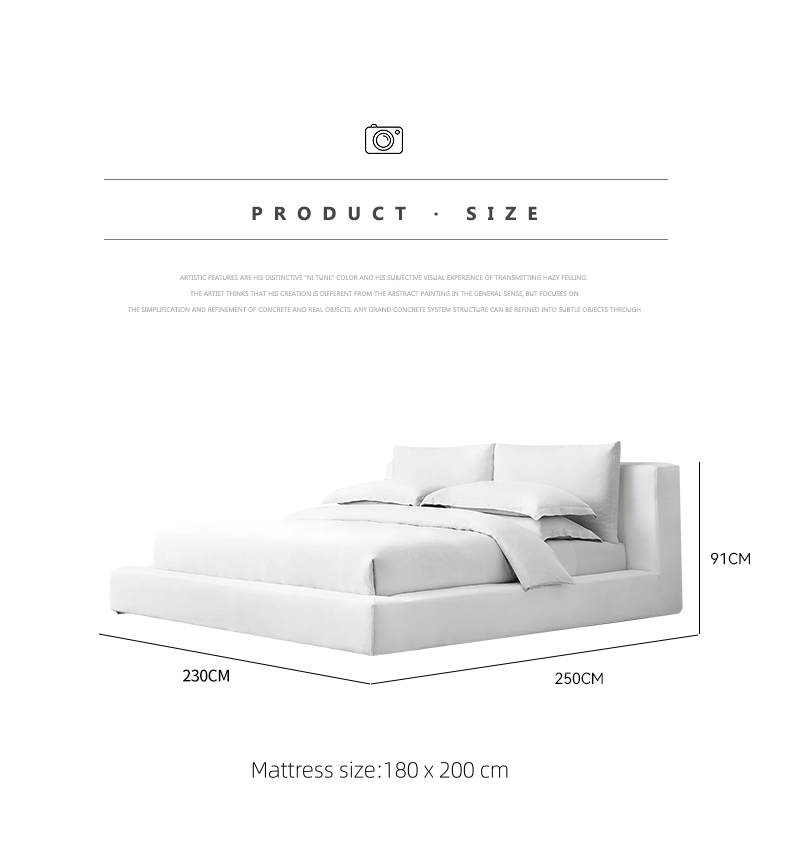 Cloud Bed Slipcovered Platform Bed – Luxury Goose Feather Headboard