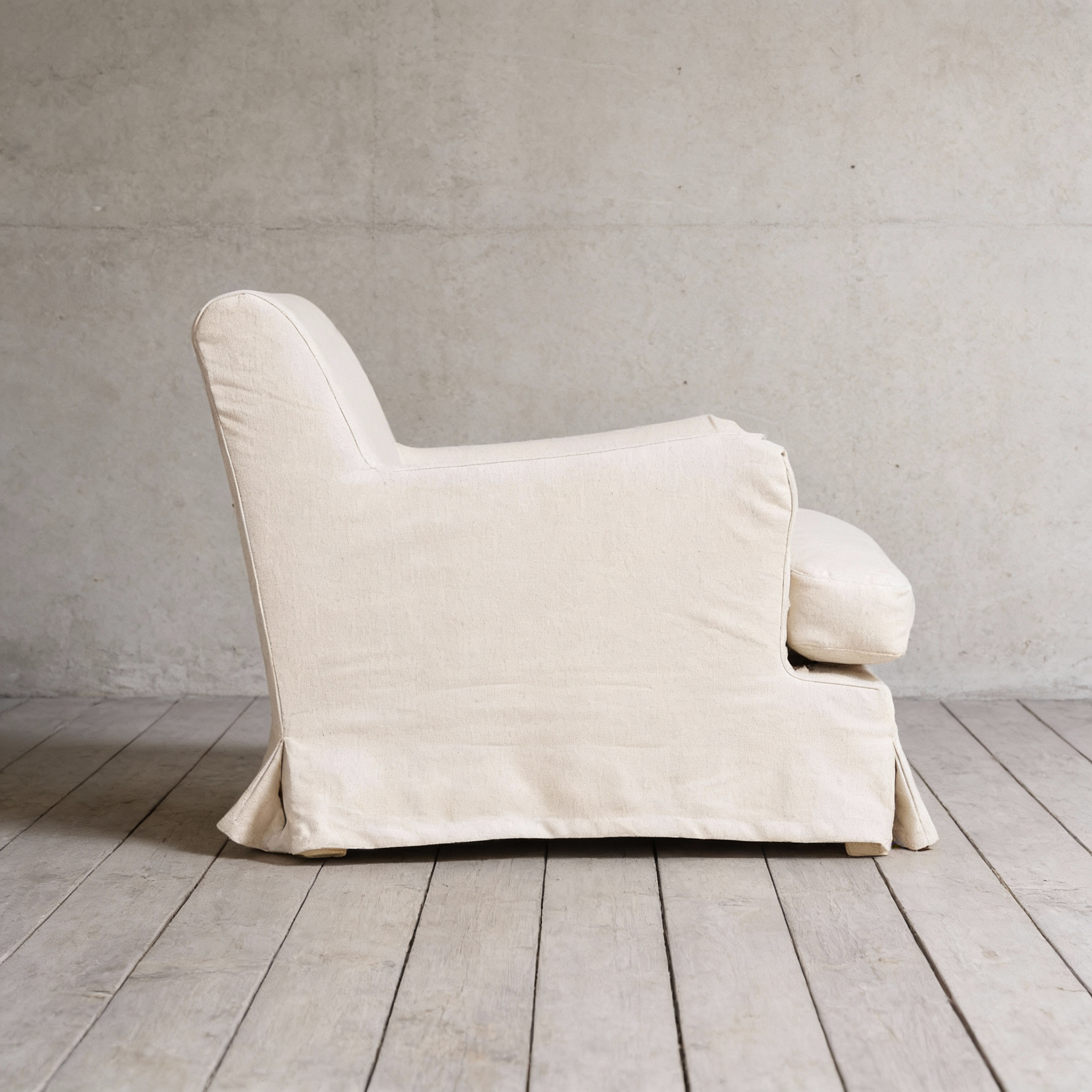 Campbell English Rolled Arm Replacement Slipcover Armchair with ottoman