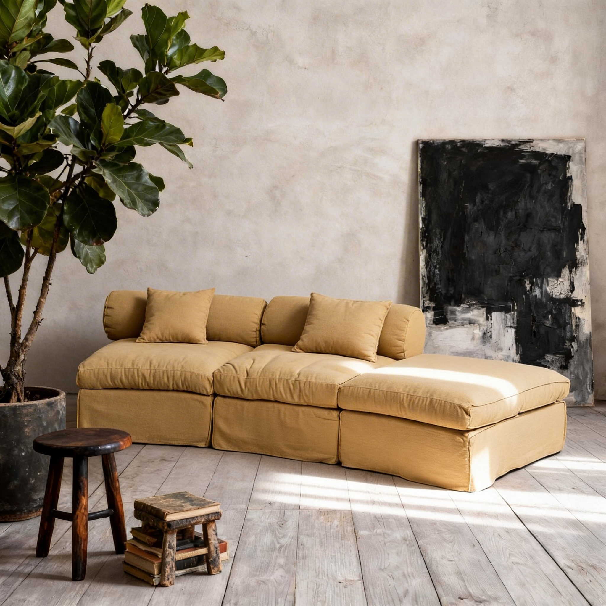 Puffy Modular Sectional Sofa -4PC/3PC/2PC