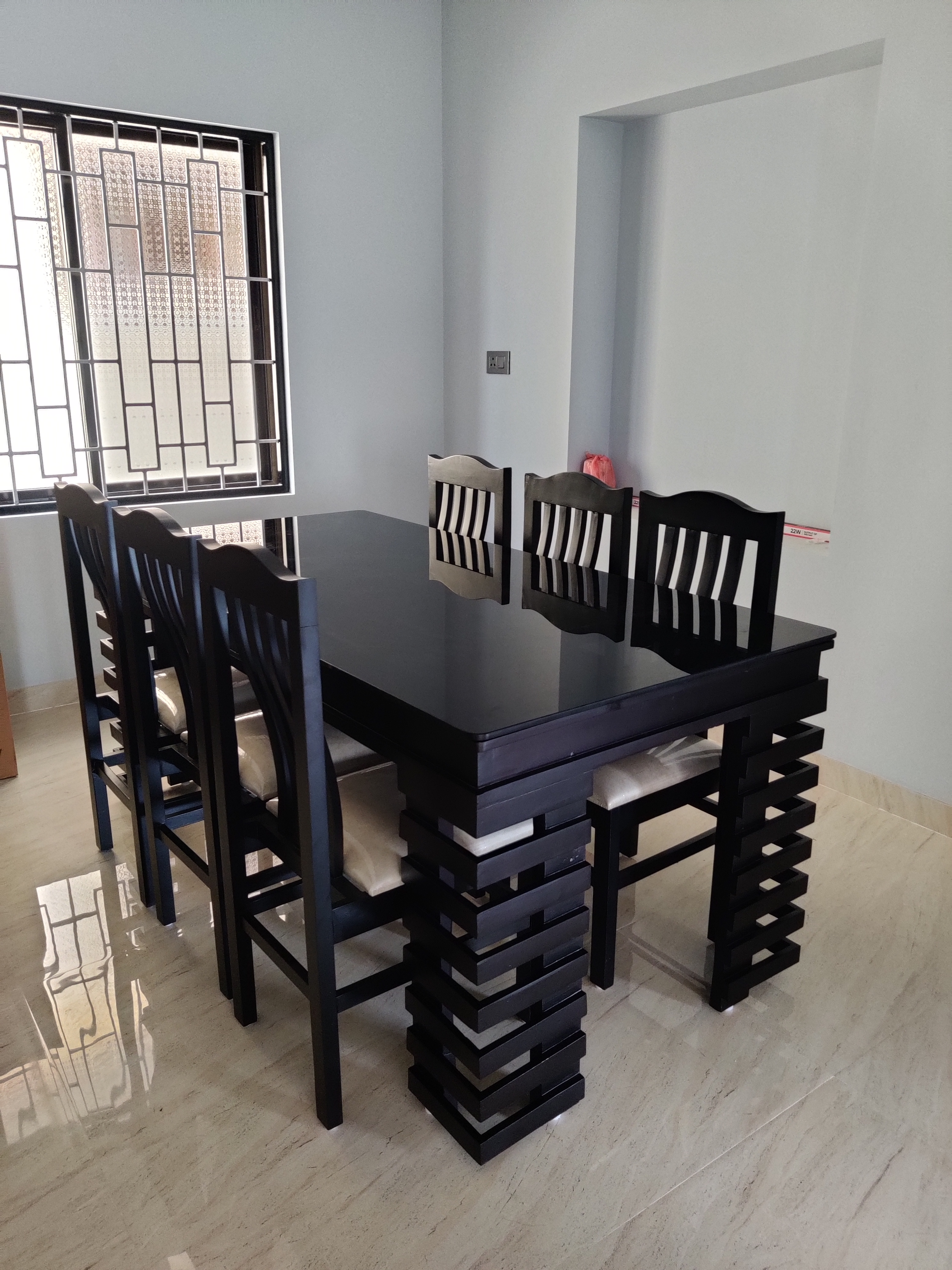 Modern Black Dining Table Set
