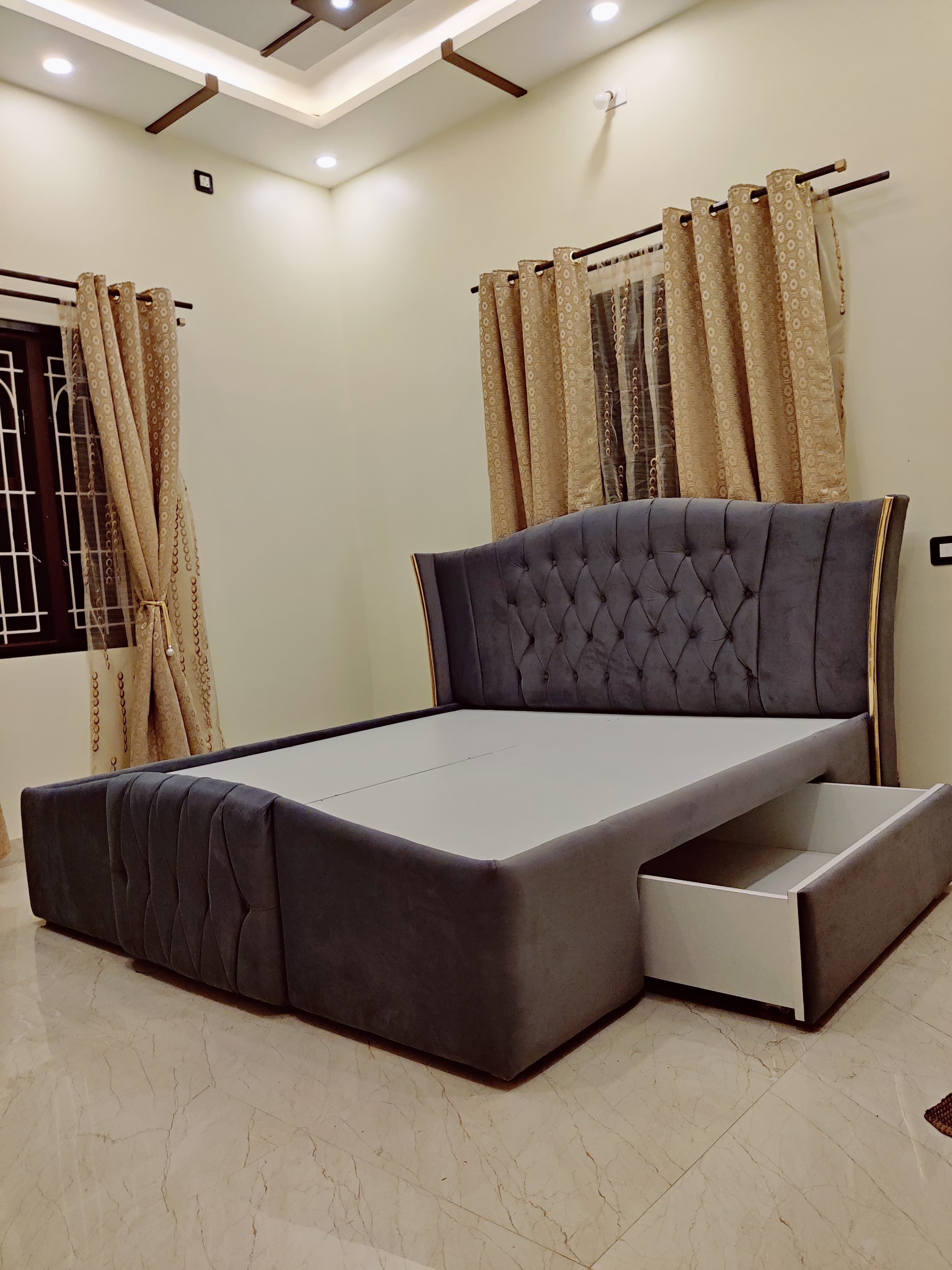 Modern Upholstered Bed with Storage