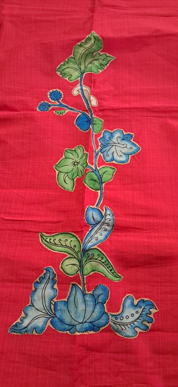 Applique Work Kurti Material 