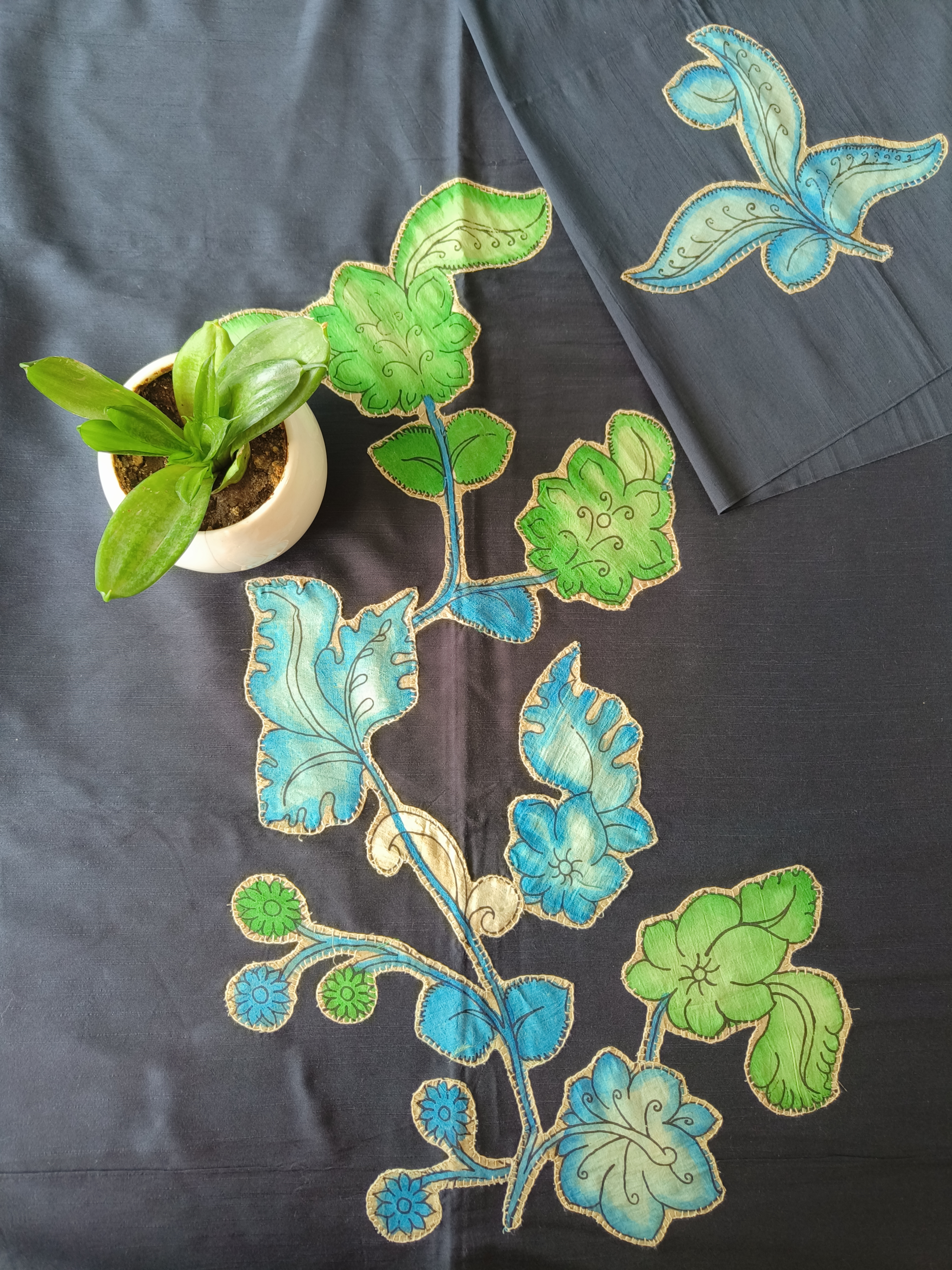 Aplic Work Kurti Material 