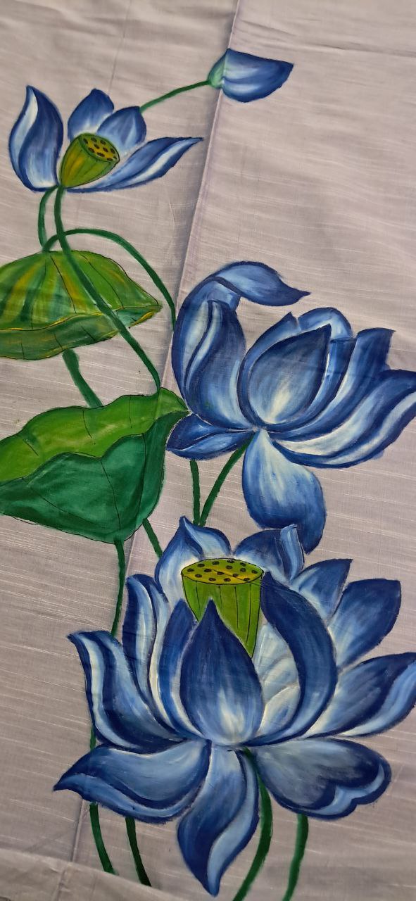 Hand Painted Floral Kurti (Top ) Material