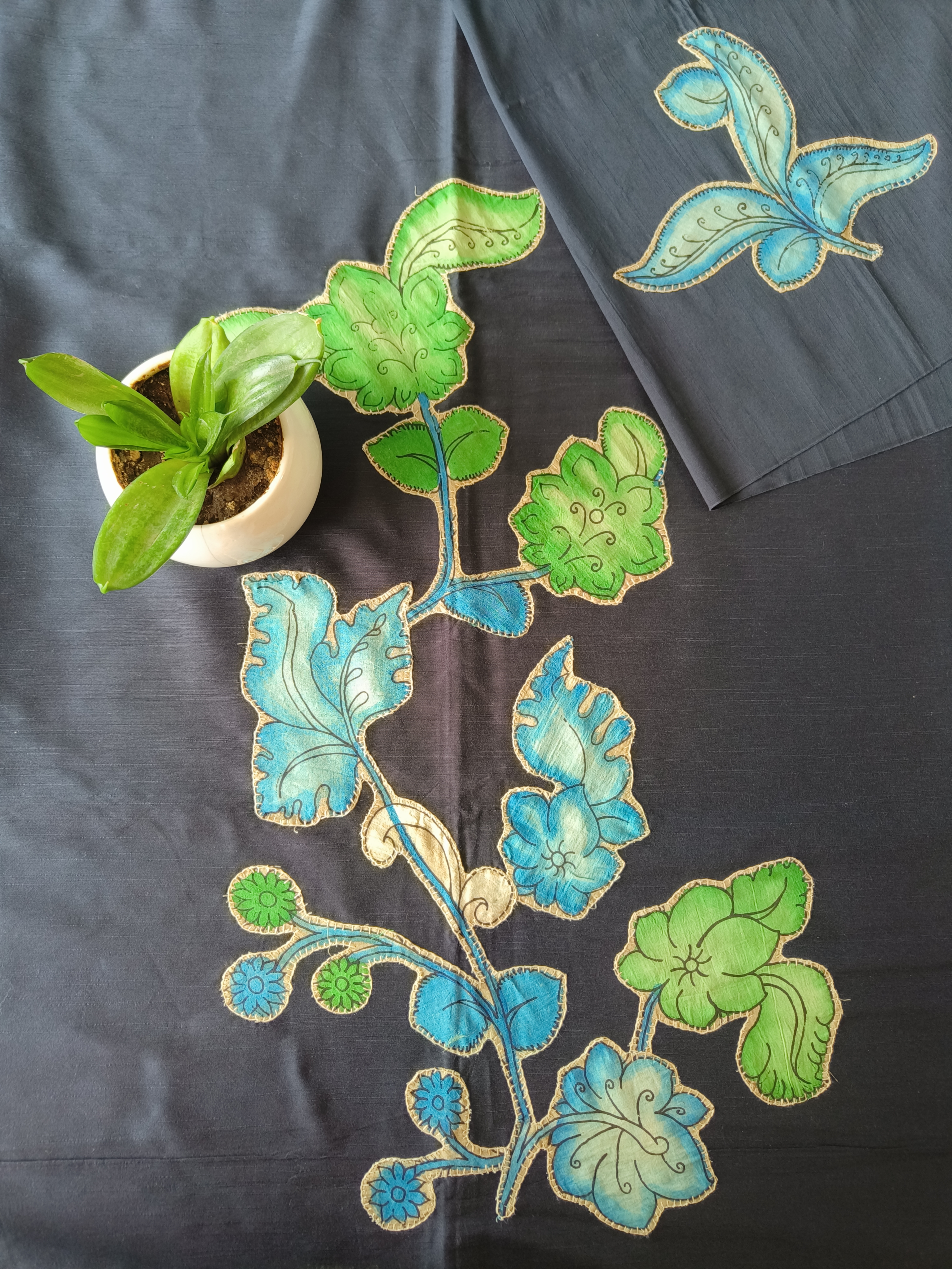 Aplic Work Kurti Material 