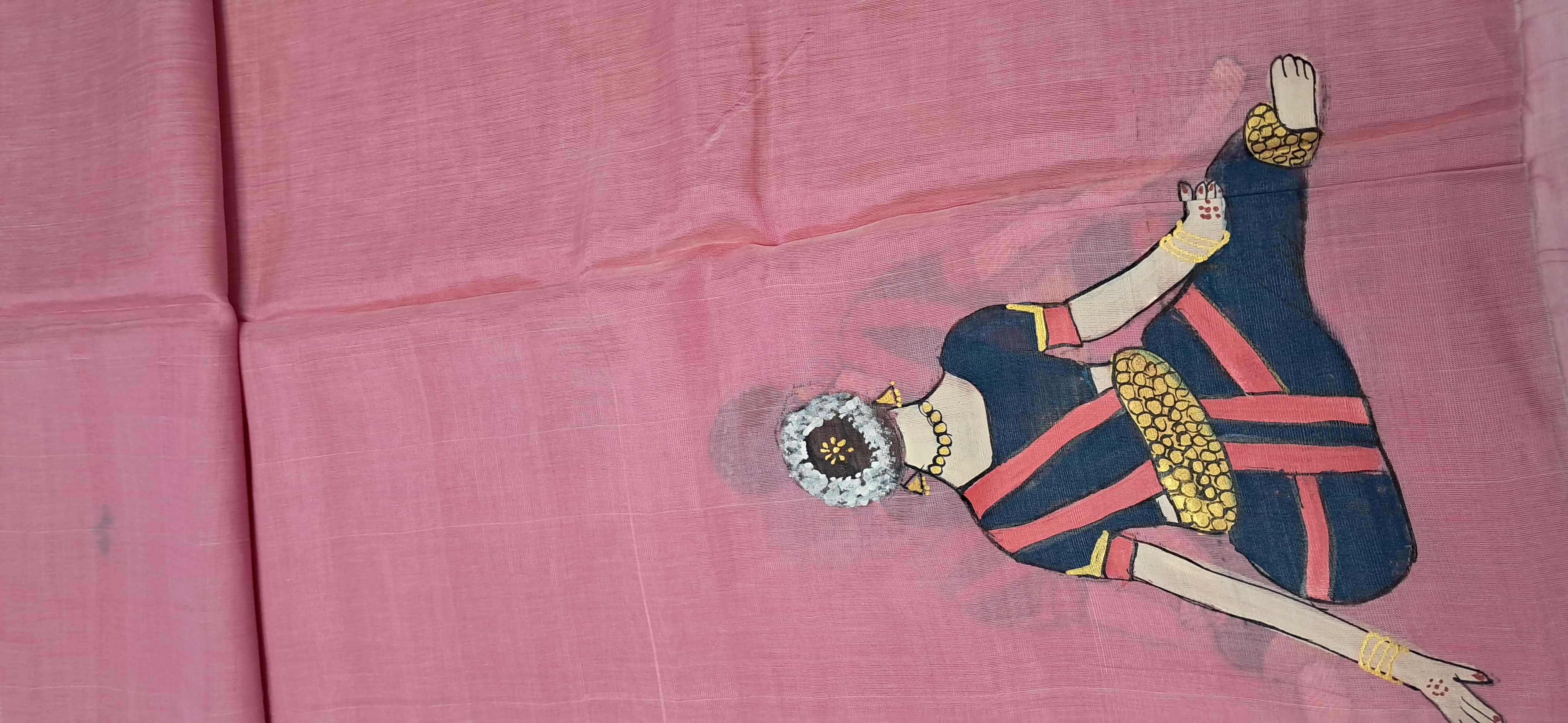 Hand Woven Hand Painted Silk (Pattu) Duppats