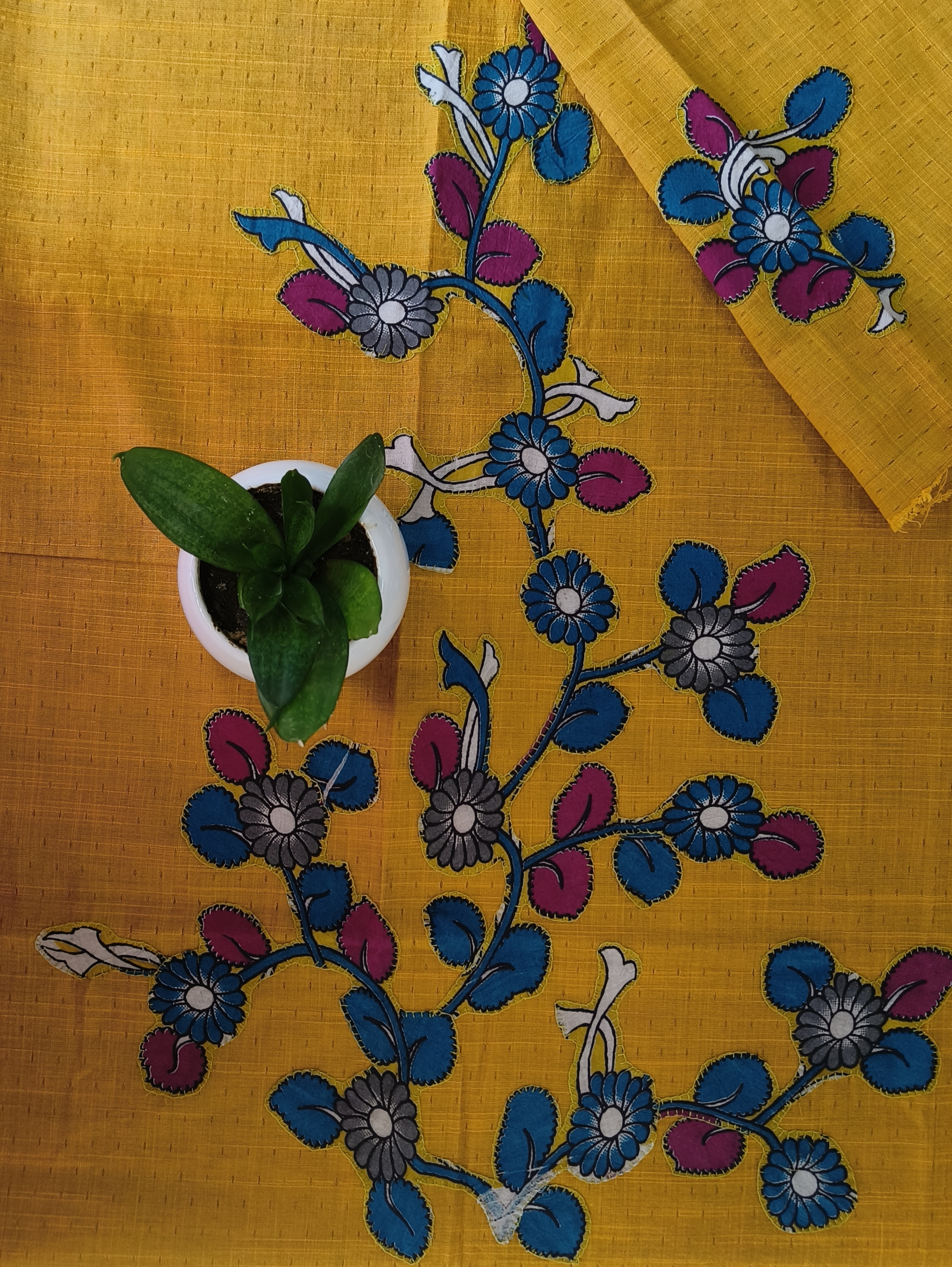 Aplic Work Kurti Material 